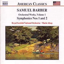 Barber first symphony album front